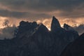 Pakistan Karakoram K2 trekking Mt Trango Sunset Royalty Free Stock Photo